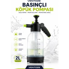 Ventoze Basınçlı Oto Yıkama Köpük Pompası Manuel Sprey Köpük Yapıcı Foamer 2 Litre