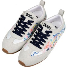Dogo Kadın Vegan Deri Bej Sneakers - Azur Tasarım