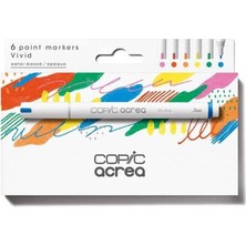 Copic Acrea Paint Marker Set Of 6 Vivid Colours