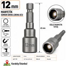 Platin Hırdavat Manyetik Somun Sıkma Lokma Ucu 65 mm 1/4" Hex Şaftlı