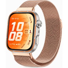 Sneezy Huawei Watch Fit 5 Pro Uyumlu Milanese Örgü Metal Mıknatıslı Ayarlanabilir Kordon
