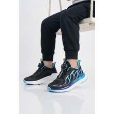 Cool Siyah Geniş Kalıp Fileli Hafif Esnek Erkek Çocuk Spor Ayakkabı Zeo F