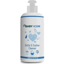 Baby Icon 500 ml Biberon Temizleyici, Emzik ve Oyuncaklar İçin Organik Vegan Formül 5 Adet
