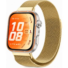 Sneezy Huawei Watch Fit 5 Pro Uyumlu Milanese Örgü Metal Mıknatıslı Ayarlanabilir Kordon