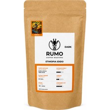 Rumo Coffee Ethiopia Idido Dark - Medium Kavrum - Çekirdek Kahve -  Espresso, Filtre Kahve
