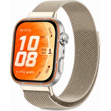 Sneezy Huawei Watch Fit 5 Pro Uyumlu Milanese Örgü Metal Mıknatıslı Ayarlanabilir Kordon