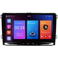 Carvocal Volkswagen Jetta Android Multimedya Sistemi (2006-2018) CRV-4580SD Piano Black Çerçeve