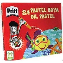 Pritt 24'lü Pastel Boya Renkli Kırtasiye Ürünü Çocuklar İçin Eğlenceli Sanat Malzemesi