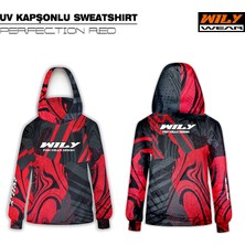 Wily Wear Uv Kapşonlu Sweatshirt Perfection Red Xl