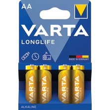 Varta Longlife Alkalin 4'lü Kalem Pil 4 Adet