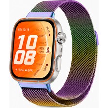 Sneezy Huawei Watch Fit 5 Pro Uyumlu Milanese Örgü Metal Mıknatıslı Ayarlanabilir Kordon