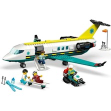 Lego City Acil Hava Ambulans Uçağı ve Oyuncak Uçak Yapım Seti 60465 (5 Adet)