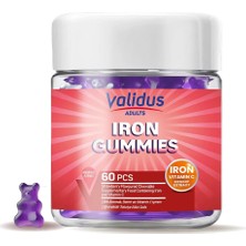 3 Adet Validus Iron Vitamin C Rosehip Extract 60 Gummies