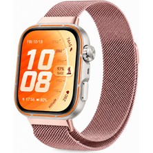 Sneezy Huawei Watch Fit 5 Pro Uyumlu Milanese Örgü Metal Mıknatıslı Ayarlanabilir Kordon