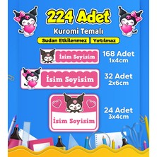 Sb Store Okul Kreş Kişiye Özel Isim Etiket Seti Kuromi Temalı - Model 689
