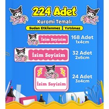 Sb Store Okul Kreş Kişiye Özel Isim Etiket Seti Kuromi Temalı - Model 683