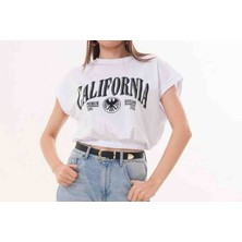 Radiant Kadın Beli Lastikli Crop T-Shirt