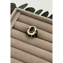 Nuva Atelier Gotham Signet Siyah Yüzük