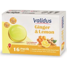 3 Adet Validus Lemon + Ginger + Honey 16 Pastille