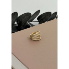 Nuva Atelier Nyxen Gold Kıkırdak Küpe