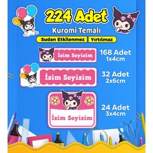 Sb Store Okul Kreş Kişiye Özel Isim Etiket Seti Kuromi Temalı - Model 682