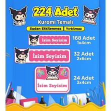 Sb Store Okul Kreş Kişiye Özel Isim Etiket Seti Kuromi Temalı - Model 686
