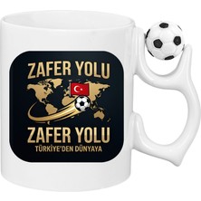 Kırmızı-Beyaz Özel Grafik Baskılı Kupa Bardak