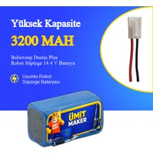 Ümit Maker Bobsweep Dustin Plus Robot Süpürge 3200 Mah Batarya