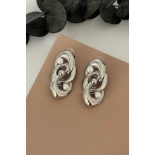Nuva Atelier Silver Pearl Loop Küpe