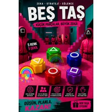 Yupulu Squid Game Gonggi 5 Taş Oyun Seti - Kutusuz Renkli 5 Taşlar