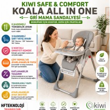 Kiwi Safe & Comfort Koala All In One Gri Mama Sandalyesi