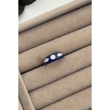 Nuva Atelier Crescent Azure Silver Yüzük