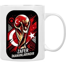 Kırmızı-Beyaz Özel Grafik Baskılı Kupa Bardak