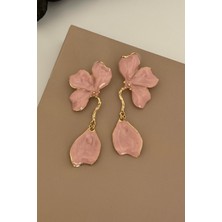 Nuva Atelier Flower Pembe Küpe