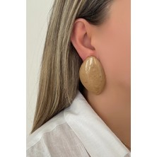 Nuva Atelier Smooth Bej Küpe