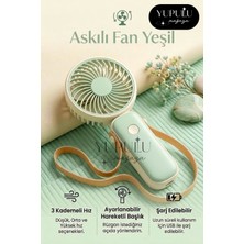 Yupulu Askılı Mini Fan Taşınabilir El Fanı – Boyundan Askılı Şarjlı Mini El ve Masa Fanı Soğutucu 4 Renk