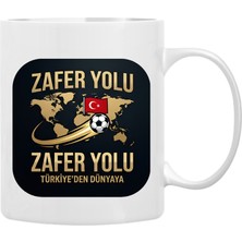 Kırmızı-Beyaz Özel Grafik Baskılı Kupa Bardak