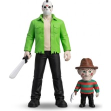Demirhan3D 🩸🔪 Jason 30 cm + Freddy 14 cm Korku Figürü Seti | Koleksiyonluk Dekoratif Aksiyon Figürleri