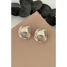 Nuva Atelier Orbit Krem Bej Küpe