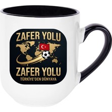 Kırmızı-Beyaz Özel Grafik Baskılı Kupa Bardak