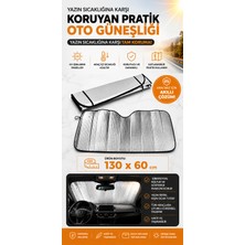 Sviesa Katlanabilir Oto Güneşlik Ön Cam Güneş Koruyucu Araç Güneşlik Uv Korumalı Universal Oto Cam Güneşliği 130X60 cm