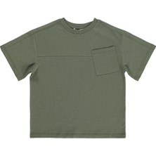 Civil Boys Basic Flamlı 6-9 Yaş Tişört - Haki