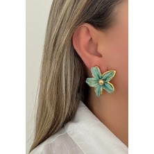 Nuva Atelier Petal Yeşil Küpe