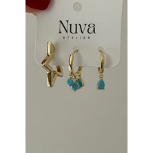 Nuva Atelier Turquoise Star Vip Seri Küpe