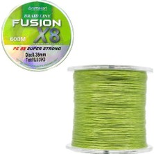 Remixon Fusion 0.18MM 600M Green 8 Kat Ip Olta Misinası 10KG Çeker