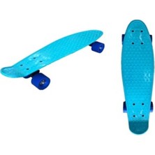 Troya TR-102 Turkuaz Gövdeli Unisex Çocuk Kaykayı Mavi Tekerlekli Dayanıklı PVC Malzeme
