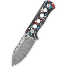 QSP Knife Qsp Canary | Kamuflaj Karbon Fiber Sap ve Kaydex Kılıflı | Lamine Damascus Çelik Boyun Bıçağı | QS141-J