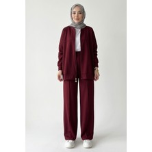 Thiff Tesettür Önü Fermuarlı Oversize Modal Takım