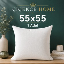 ÇİÇEKCE HOME Çiçekce Home Kırlent Iç Yastığı 1.Kalite Boncuk Silikon Elyaf Dolgulu 55x55 1 Adet 450 Gram
