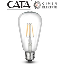  cata ct 4353 8w rustik led ampul 6400k beyaz ışık e27 duy